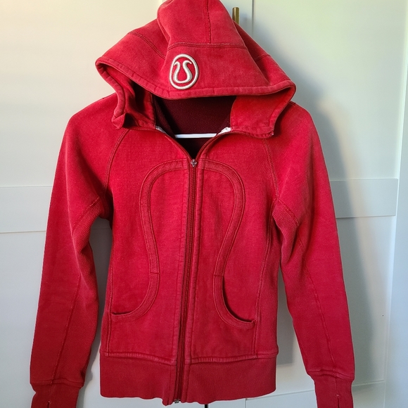lululemon athletica Sweaters - Red Lululemon Scuba Hoodie